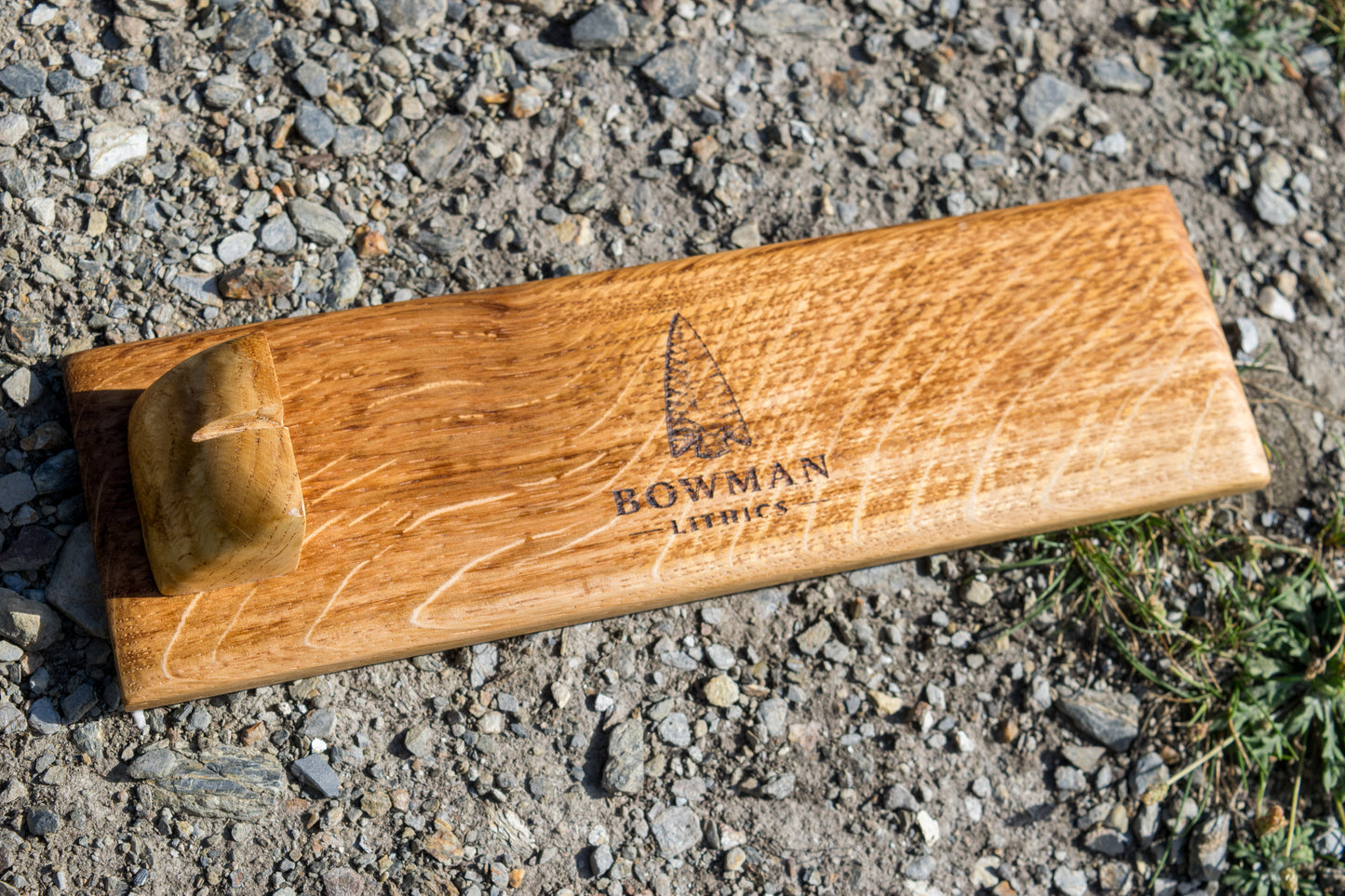 Bowman Lithics Signature Knife #018 – Mahogany Obsidian with Wych Elm, Walnut & Cocobolo Handle