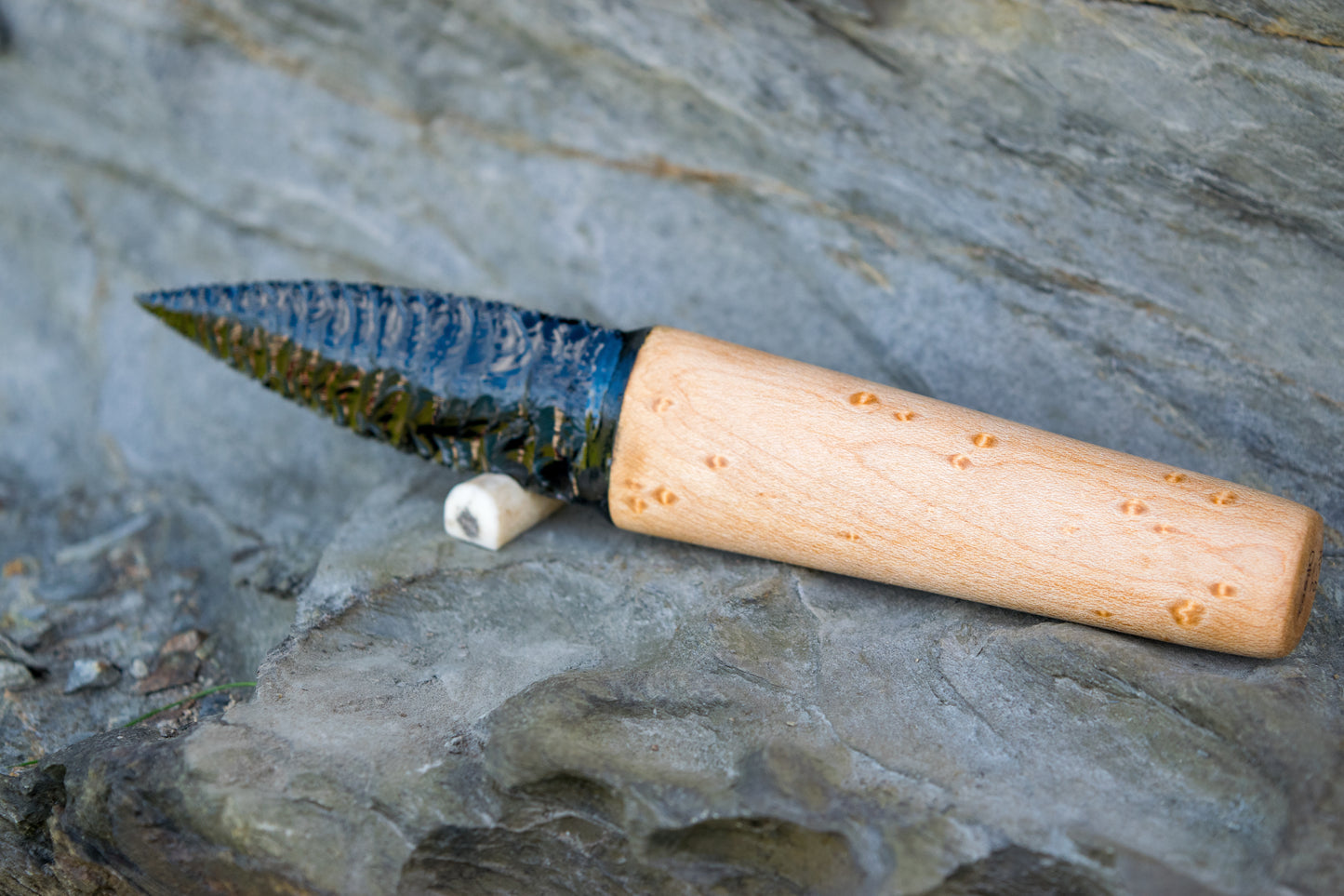 Iceman Dagger No.002 — Mexican Black Obsidian & Canadian Birds Eye Maple