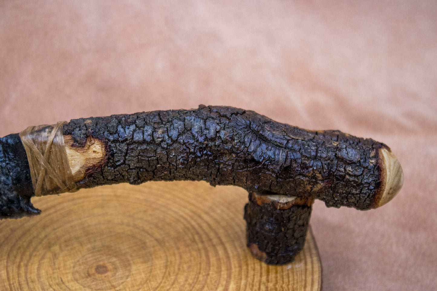 Bowman Lithics Signature Knife #002 – Silver Sheen Obsidian Tanged Blade with Wild Cornish Tamarisk Handle