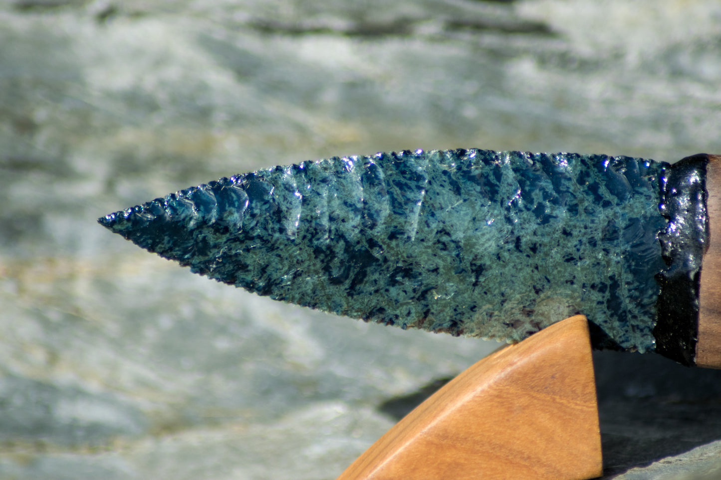 Iceman Dagger No.008 — Spiderweb Obsidian, Black Walnut & Spalted Beech
