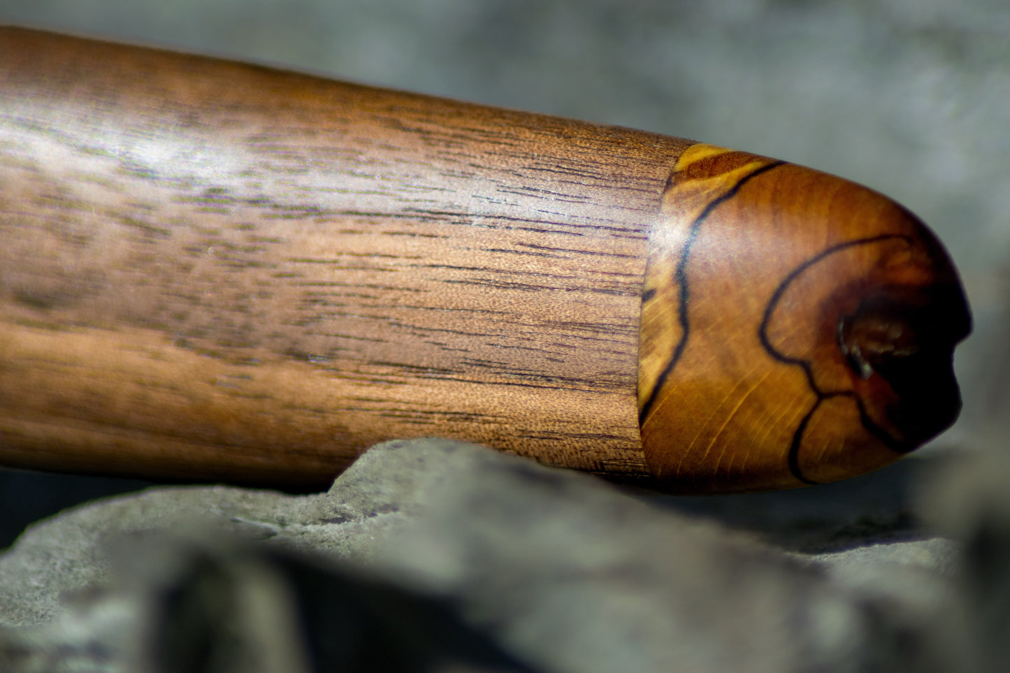 Iceman Dagger No.008 — Spiderweb Obsidian, Black Walnut & Spalted Beech