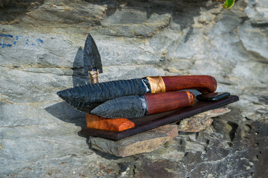 Lithic Trinity Set #001 Green Sheen Obsidian