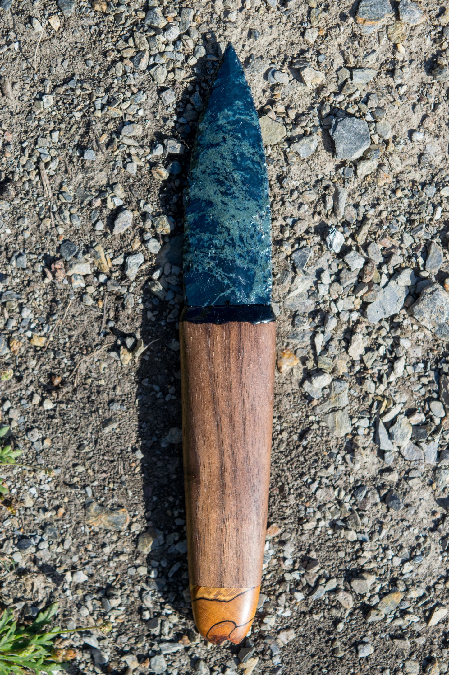 Iceman Dagger No.008 — Spiderweb Obsidian, Black Walnut & Spalted Beech